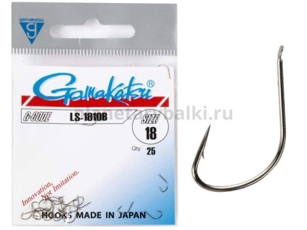Крючки Gamakatsu LS-1810B HOOKS BRONZE разм. 18 25шт.