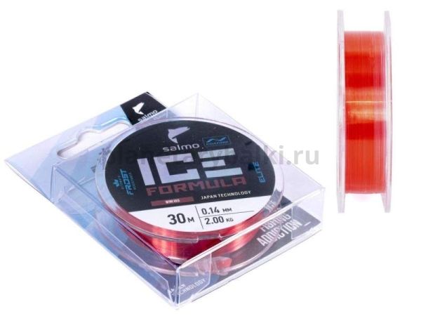 Леска монофильная зимняя Salmo Elite ICE FORMULA Wine red 30м, 0,14мм, 2кг