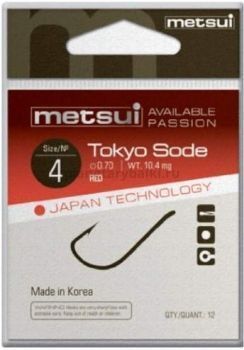 Крючки METSUI TOKYO SODE цвет red, №10, 12шт.