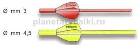 Антенны для поплавков STONFO с оперением диаметр 4,5мм, 10шт.