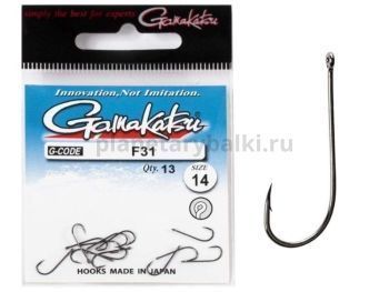 Крючки Gamakatsu F31 NEW LABEL HOOKS BLACK разм. 14 13шт.