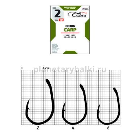 Крючки Cobra CARP KOI CC306 №4, 10шт.