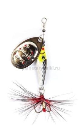 Блесна вращающаяся Lucky John TRIAN BLADE ROUND 9гр., цвет 004