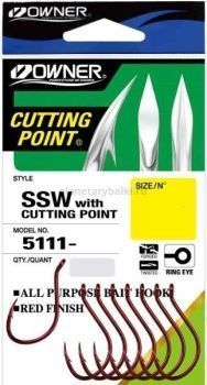 Крючки OWNER 5111 Cut SSW red №8, 12шт.