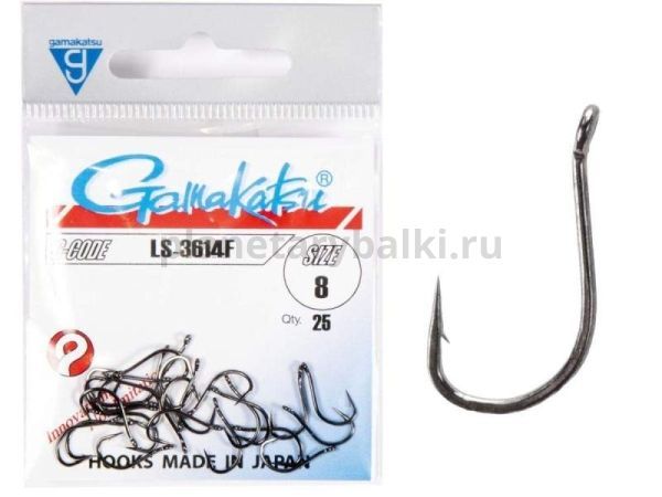 Крючки Gamakatsu LS-3614F HOOKS BRONZE разм. 08 25шт.