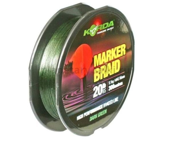 Шнур плетеный KORDA Marker Braid 300м, 0,16мм, 20lb, 9,1кг