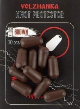 Бусина-отбойник Volzhanka Knot Protector, цвет Brown 10шт.