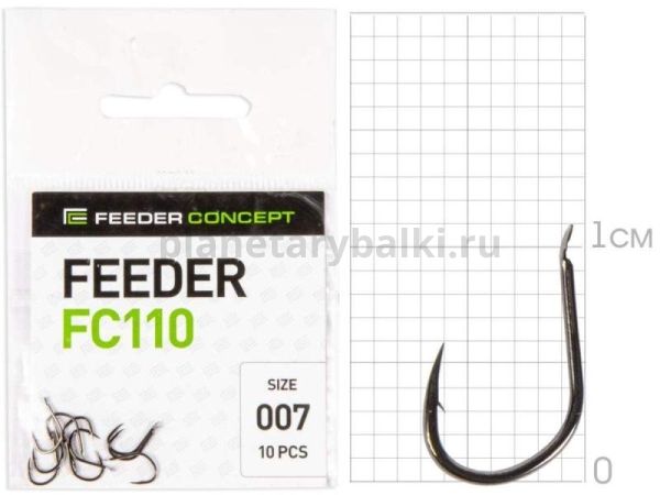 Крючки FC FEEDER сер. FC110 разм.007 10шт.