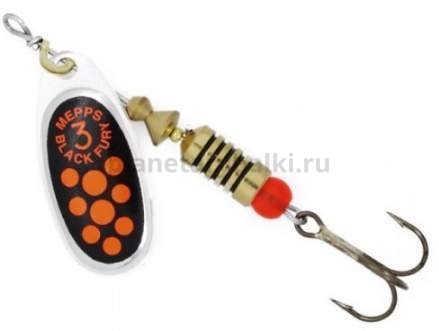 Блесна вращающаяся MEPPS Black Fury Orange №3, 6,5гр., цвет AG