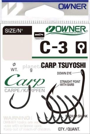 Крючок OWNER Carp Tsuyosni BC №1, 5шт.