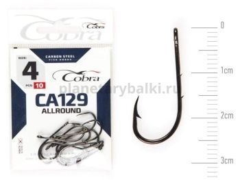Крючки Cobra Allround BAITHOLDER CA129 №4, 10шт.