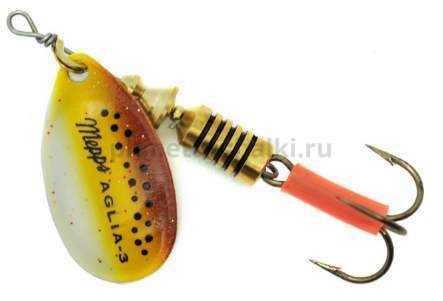 Блесна вращающаяся MEPPS Aglia Fluo №3, 6,5гр., brown