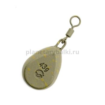 Грузило KORDA Flat Pear Swivel 1,5oz, 43гр.