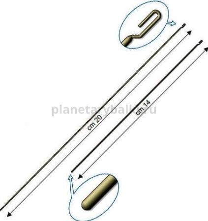 Стальная игла с наконечником и крючком STONFO AGHI PLUSTEC 20см
