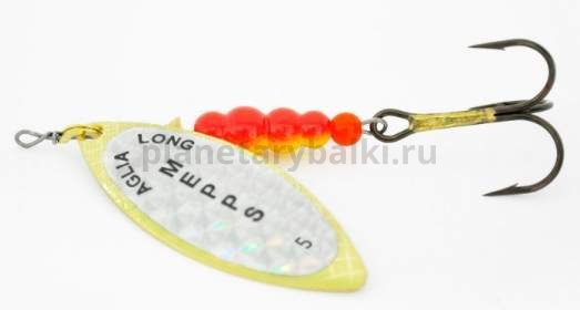 Блесна вращающаяся MEPPS Aglia Longue Rainbo №5, 29гр., цвет OR