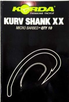 Крючки Korda Kurv Shank-XX с бородкой №2, 10шт.