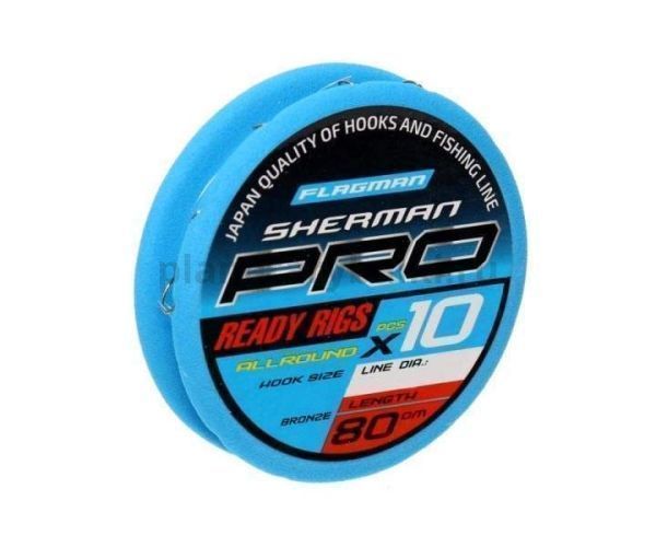 Поводок готовый FLAGMAN Sherman Pro Allround Ready Rigs №10, 0,148мм, 80см, 10шт.