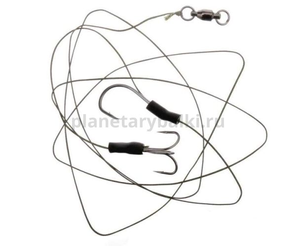 Оснастка готовая сомовая FLAGMAN Cat Fish Rig Single & Trible Hooks №7/0