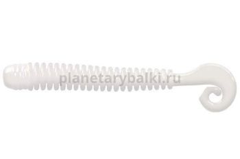 Приманка силиконовая LureMax CHEEKY WORM 2,5'' 6см, White UV 009, 10шт.