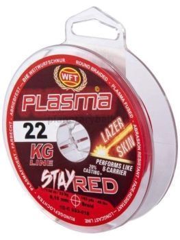 Шнур плетёный WFT KG PLASMA LAZER SKIN Stay Red 150м, 0,18мм, 22кг