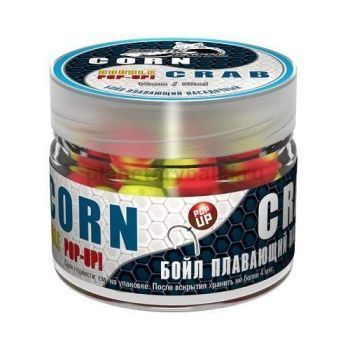 Бойлы насадочные плавающие двух цв. Sonik Baits 14мм CORN-CRAB Fluo Pop-ups 90мл