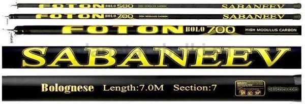 Удилище болонское SABANEEV FOTON Bolo 700 7м, тест 5-25гр. (с кольцами)