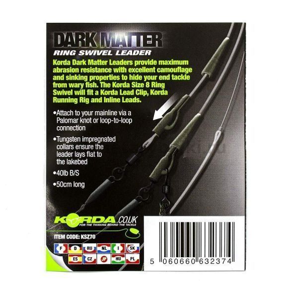 Монтаж готовый KORDA Dark Matter Leader №8 Ring Swivel Clear 50см, 40lb для рыбалки, Монтаж готовый KORDA Dark Matter Leader №8 Ring Swivel Clear 50см, 40lb отзывы, Монтаж готовый KORDA Dark Matter Leader №8 Ring Swivel Clear 50см, 40lb купить, Монтаж готовый KORDA Dark Matter Leader №8 Ring Swivel Clear 50см, 40lb купить в интернет магазине, Монтаж готовый KORDA Dark Matter Leader №8 Ring Swivel Clear 50см, 40lb выбрать, Монтаж готовый KORDA Dark Matter Leader №8 Ring Swivel Clear 50см, 40lb обзор, Монтаж готовый KORDA Dark Matter Leader №8 Ring Swivel Clear 50см, 40lb купить в розничном магазине