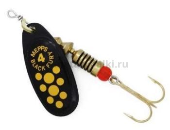 Блесна вращающаяся MEPPS Black Fury Jaune №4, 8гр., цвет NR