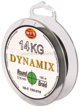 Шнур плетёный WFT KG ROUND DYNAMIX Green 150м, 0,16мм, 14кг