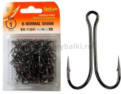 Крючки двойные Saikyo Normal Shank KH-11041 №6, 100шт. BN