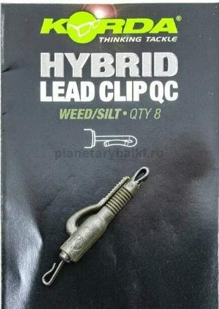 Клипса безопасная с быстросъемом KORDA QC Hybrid Lead Clip Weed/Silt