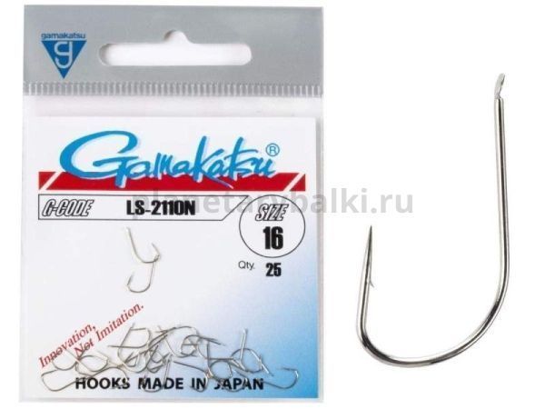 Крючки Gamakatsu LS-2110N HOOKS NICKEL разм. 16 25шт.