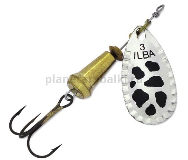 Блесна вращающаяся ILBA SPARK eco №1 / 3гр (silver-black)
