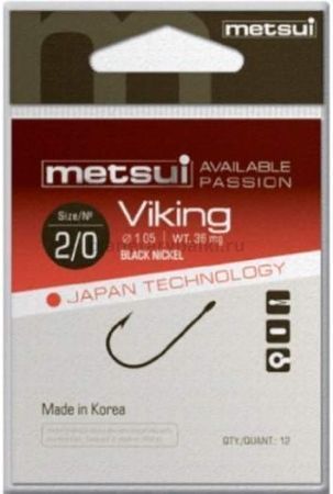 Крючки METSUI VIKING цвет bln, №12, 12шт.