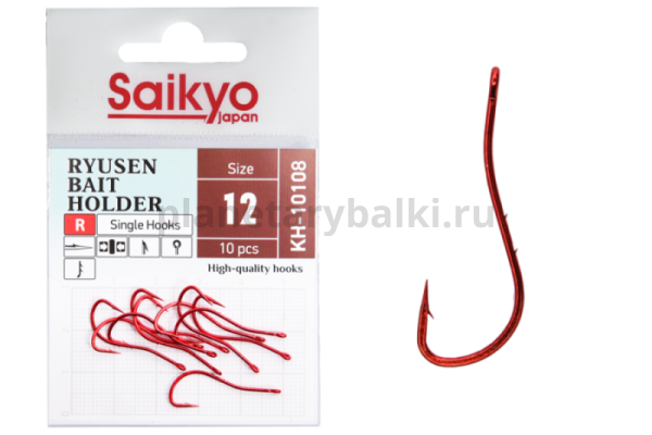 Крючки Saikyo RYUSEN BAIT HOLDER R BN KH-10108 №12, 10шт.