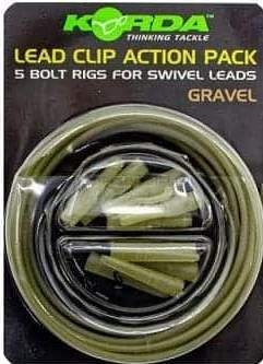 Клипса безопасная KORDA Lead Clip Action Pack Gravel набор 