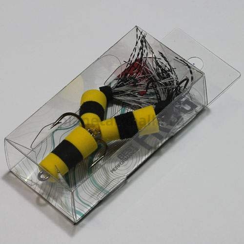 Приманка джиговая Lucky John FROG жел./чер./жел. в блистере