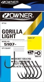 OWNER Крючок Gorilla Light BC №1/0 7шт
