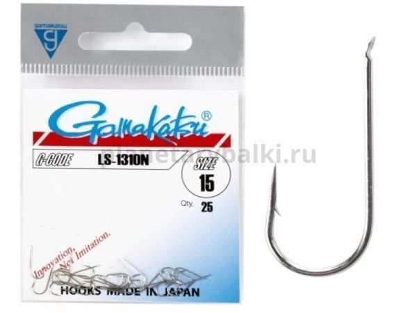 Крючки Gamakatsu LS-1310N HOOKS NICKEL разм. 15 25шт.