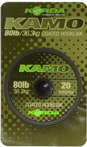 Поводковый материал KORDA Kamo Coated Hooklink 20м, 36,6кг, 80lb 