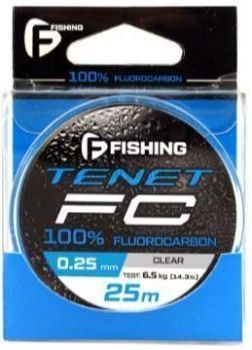Леска флюорокарбоновая F-FISHING Tenet Fluorocarbon 25м, 0,50мм, 15,7кг/34,6lb