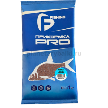 Прикормка для рыбы FLAGMAN PRO Карась Чеснок Черная 1кг