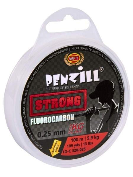 Леска монофильная WFT Penzill FLUOROCARBON Strong 100м, 0,25мм, 5,9кг