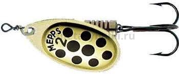 Блесна вращающаяся Mepps AGLIA PTS №3, 6,5гр., цвет Gold/Black dots