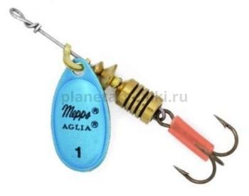 Блесна вращающаяся MEPPS Aglia Platium №1, 3,5гр., цвет AG/blue