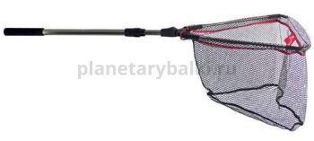 Подсачник ECOPRO 70х70см, ручка 1,50м черный с красным