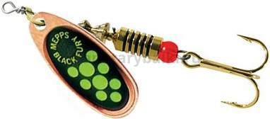 Блесна вращающаяся Mepps BLACK FURY №1, 3,5гр., цвет Copper/Chartreuse