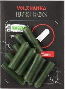 Удлиненный отбойник Volzhanka Buffer Beads цвет Trasn Green, 25мм,  10шт.