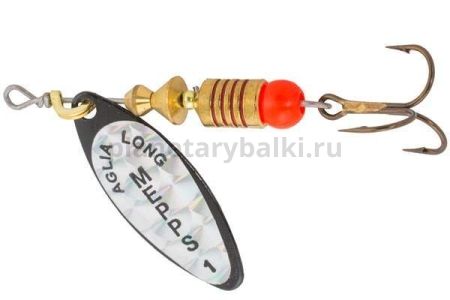 Блесна вращающаяся Mepps AGLIA LONG RAINBO 1, 4,5гр., цвет Black
