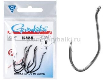Крючки Gamakatsu LS-4644F HOOKS BLACK разм. 06 6шт.